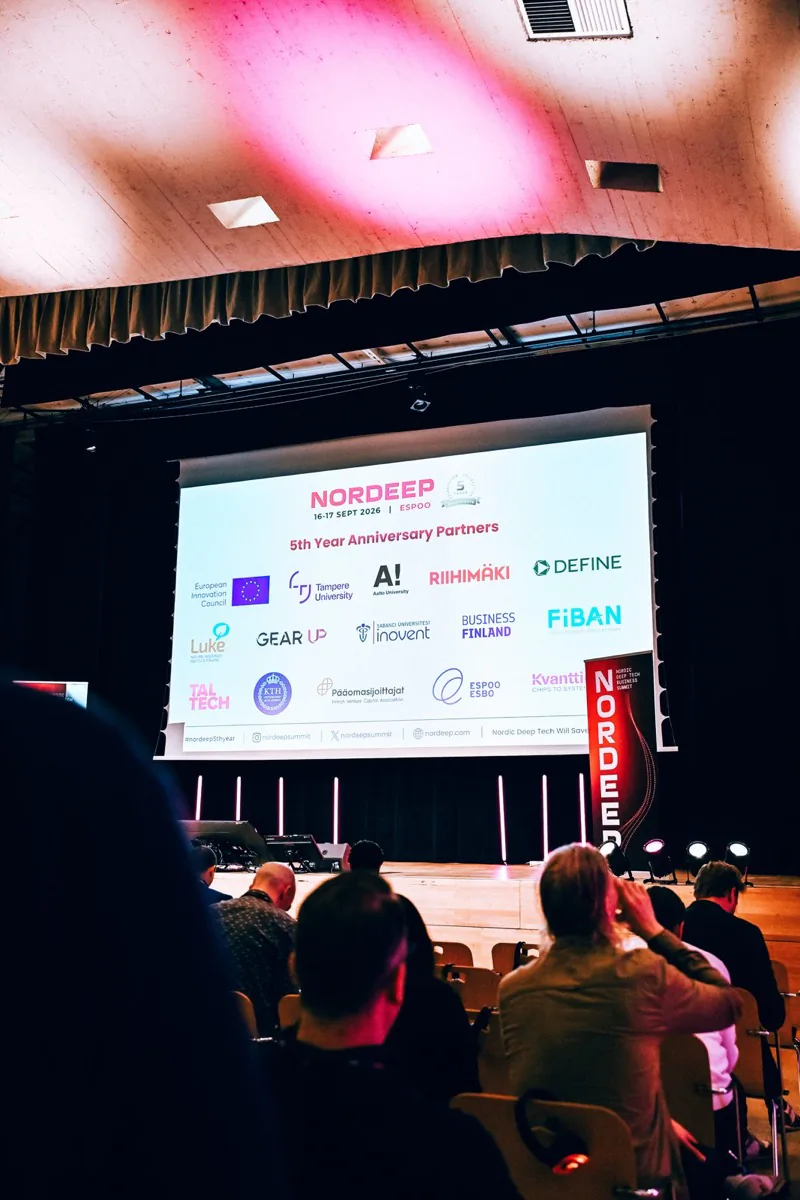 The main stage screen at NORDEEP 2026