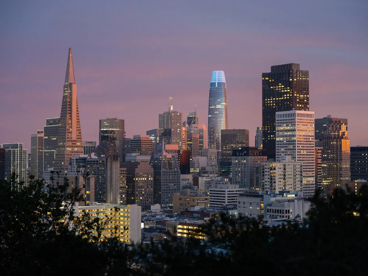 The San Francisco skyline at dusk, where TechCrunch Disrupt 2026 takes place
